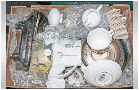 Box Of Miscellaneous Ceramics.