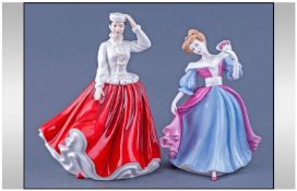 Royal Doulton Pretty Ladies Figures, (2 in total) 1. `Gail` HN 4804. 7`` in height. 2. `Amy` HN