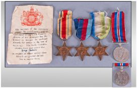WW2 Interest, Group Of 4 Medals Awarded Posthumously In A Box With Papers By The Secretary Of The