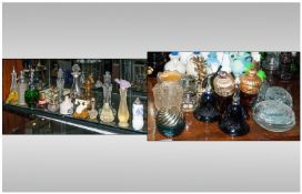Avon Glass Perfume Bottles Various Shapes, Designs and Sizes, Some with Perfume in them Mainly