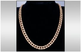 14ct Yellow Gold Double Curb Necklace, Marked 585, Excellent Quality. 16`` in length. 21.9grams.