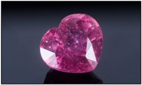 An Unmounted Heart Shaped Ruby Of Good Colour & Clarity. Est 1ct.