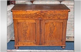 A 19th Century French Mahogany Buffet Sideboard with two cupboards & two drawers above. On turned