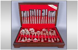 Boxed Newbridge Canteen of Stainless Steel Cutlery, Comprising Dinner Knives & Forks, Soup Spoons,