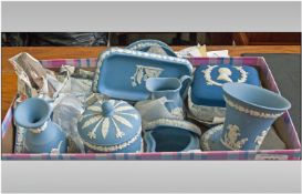 Collection of Wedgwood Jasperware, Comprising various trinket boxes, small dishes and pots. Various