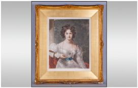 A Coloured Limited Edition, Print by Frost and Reed, London, of an Elegant Lady In Gilt Frame,