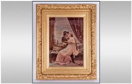 Withdrawn   A Large And Impressive 19th Century Crystoleum, depicting Romeo and Juliet, mounted and