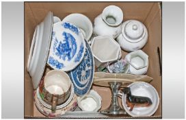 Miscellaneous Box Of Bone China, including collection of Aynsley, Royal Worcester, Beswick, Royal