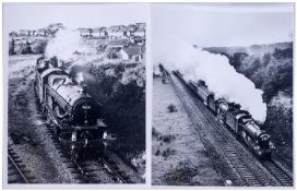 Railway Interest. File containing mainly black and white photographs of UK lines c 1980`s.