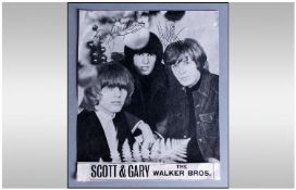 The Walker Brothers ``Pop`` Autographs On Magazine Picture. Signed by Scott & Gary, obtained