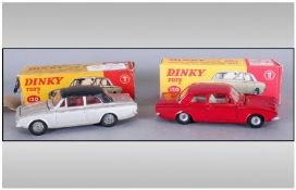 Two 1960`s Dinky Meccano 130 Ford Consul Corsair Cars.