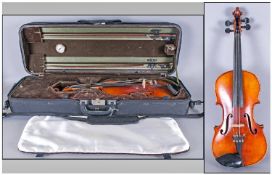 Late 19th/Early 20th Century Full Size Violin, marked to neck `Conservatory Violin, Guarnerius`