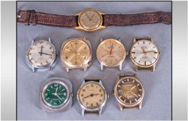 Collection Of 10 Vintage Watches one with bubble back.