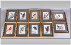 Collection of Genuine Woven Pictures from The Cash`s Collectors Range. Comprises Bald Eagle. Wren,