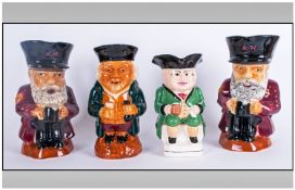 Crown Devon Toby Jug, 2 in total, Chelsea Pensioner, Each stands 8.75`` in height. Plus a shorter