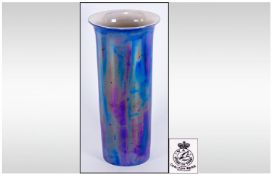 White & Red Carltonware Iridescent Lustre Vase, Circa 1910-20, Excellent colour & glaze. Stands 10.