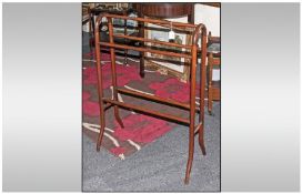 Traditional Victorian Wooden Towel Rail, 36 Inches High.