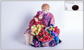 Royal Doulton Early Figure `Flower Seller Children` HN 1342, Designer L.Harradine. 8`` in height,