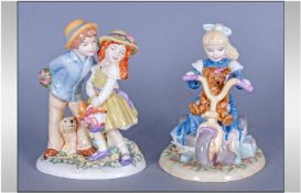 Two Royal Doulton Figures From `Childhood Memories` Series comprising 1. `Off We Go` CH6, 5.5`` in