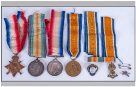 World War I Military Medals, 4 in total. 1. 1914-1918 Silver Medal Awarded To 16376 PT.G.Brown R.