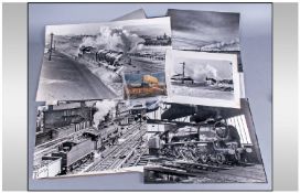 Railway Interest. Collection of Black and White Photographs depicting various UK railway lines.