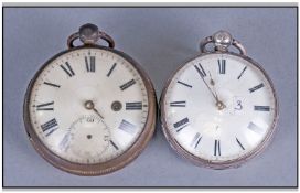 Two 19th Century Fussee Pocket Watches, both needing attention.