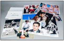 Selection of Autographed Photographs and Ephemera   including Meluna Dean, Titanic, Jack Charlton,