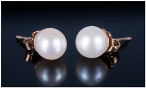 Collection Of Jewellery Comprising 9ct Gold Pearl CZ And Dark Colour Stone Ring, 9ct Gold Cultured