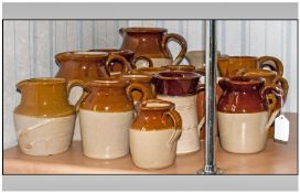 Various Stoneware Jugs All Different Shapes and Sizes Approx 16