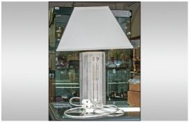 Modern Decorative Table Lamp with cream shade. 20 inches in height.