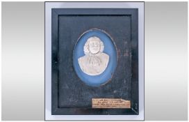 18th Century George III Wedgwood Portrait medallion of Egbert Meeuwszoon Kortenaer, Dutch admiral.