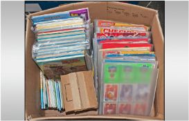 An Interesting Box Of Annuals lady bird books & albums of premiership footballer cards (large
