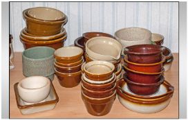 Collection of Stoneware Round Shaped Bowls, Various Shapes and Sizes Approx 38