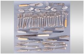 Collection of Various Silverware Comprising a Variety of Knives, Forks, Spoons Etc.