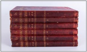 Six Hardback Volumes In Darkest Africa By H.M.Stanley, dated 1891.