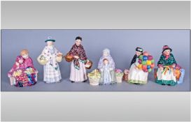 Royal Doulton Set Of Six Figures, from the `Miniature Street Vendors` Collection Comprising, 1. `