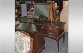 Contemporary Stag Furniture Mirror Topped Knee Hole Dressing Table together with a Mark Five Drawer