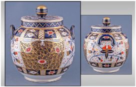 Royal Crown Derby Style Two Handled Pot Pourri, complete with inner lid. Circa 1890. Imari pattern.