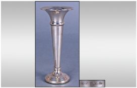 A Fine Silver Vase, plain finished with a circular base, 4.5`` in height.