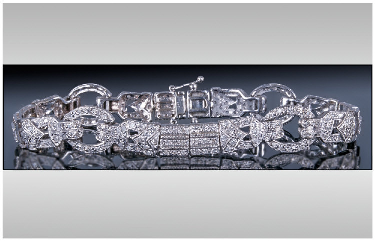 Art Deco Diamond Set Bracelet.