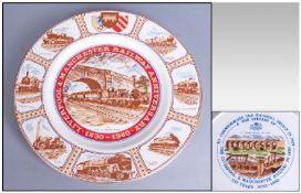 Coalport Liverpool & Manchester Railway Annual Plate, celebrating 1830-1980.