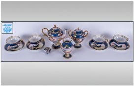 Noritake Fine & Early Handpainted 11 Piece Tea Set decorated with images of rivers, woodlands &