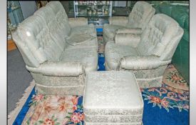 Three Piece Vale Lounge `Capri` Suite comprising Three seater sofa and two single armchairs.