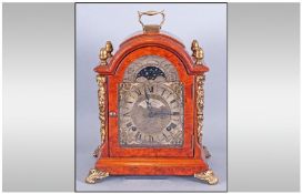 Small Bracket Mantle Clock, by John Thomas, London  9.5 inches high. Roman Numerals and gilt dial.