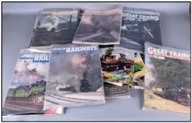 Quantity of Great Trains `Sequel of History of Railways` Magazines. c 1970`s
