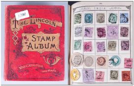 Lincoln Stamp Album reasonably well filled mostly early to middle period.