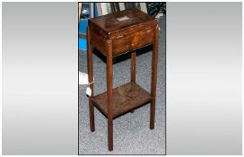Victorian Rosewood Ladies Fitted Sewing Box, adapted on a later stand. 26.5`` in height,