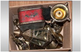 Box of Assorted Brass Items.