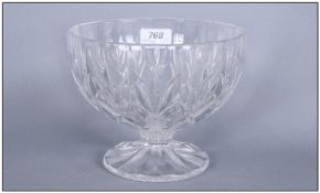 Cut Glass Pedestal Bowl 7.5`` Diameter, 6`` High