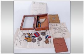 WW1 Group Of Four Medals Comprising 1914-15 Star, British War Medal & Victory Medal & Faithfull